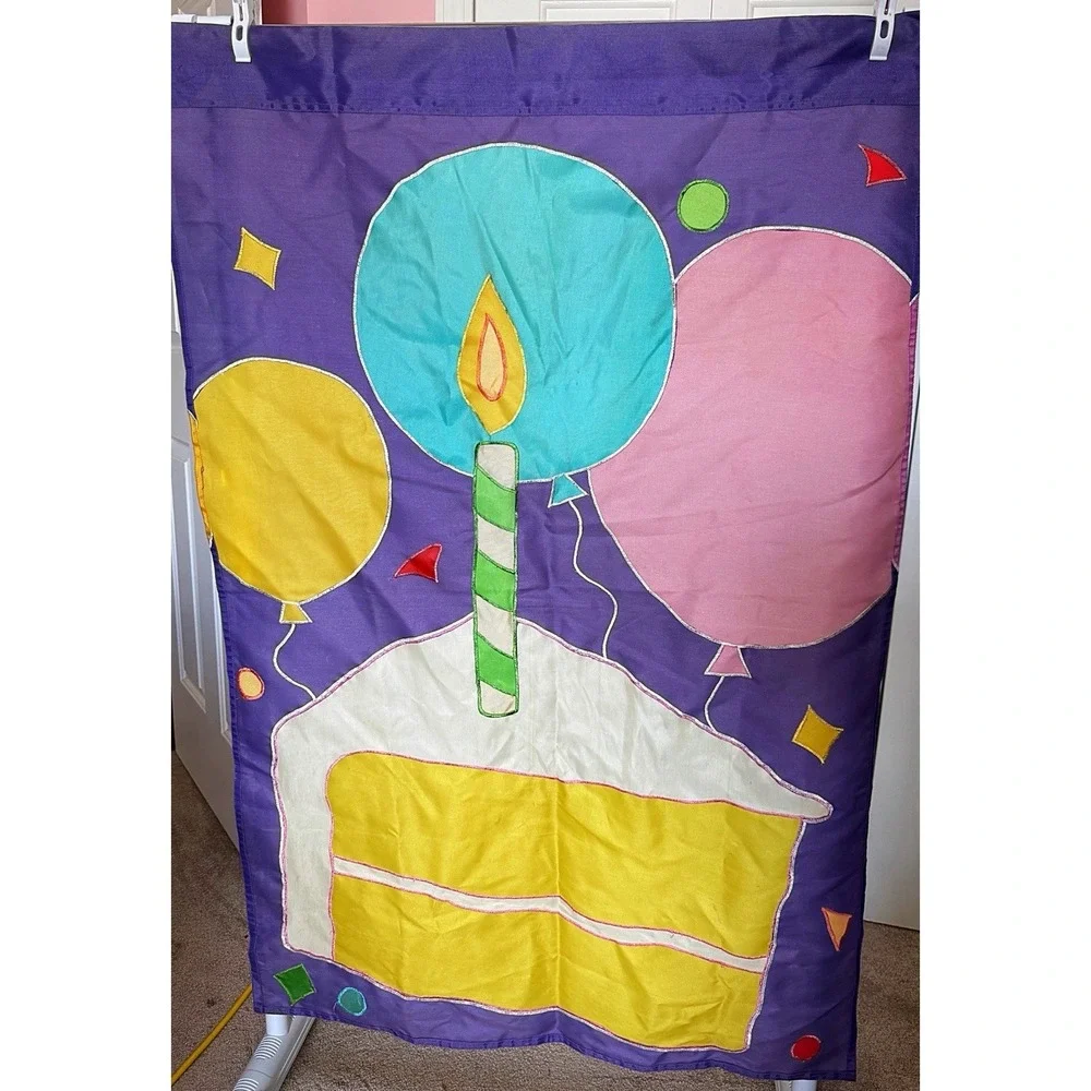 Birthday Cake & Balloons Flag. 32